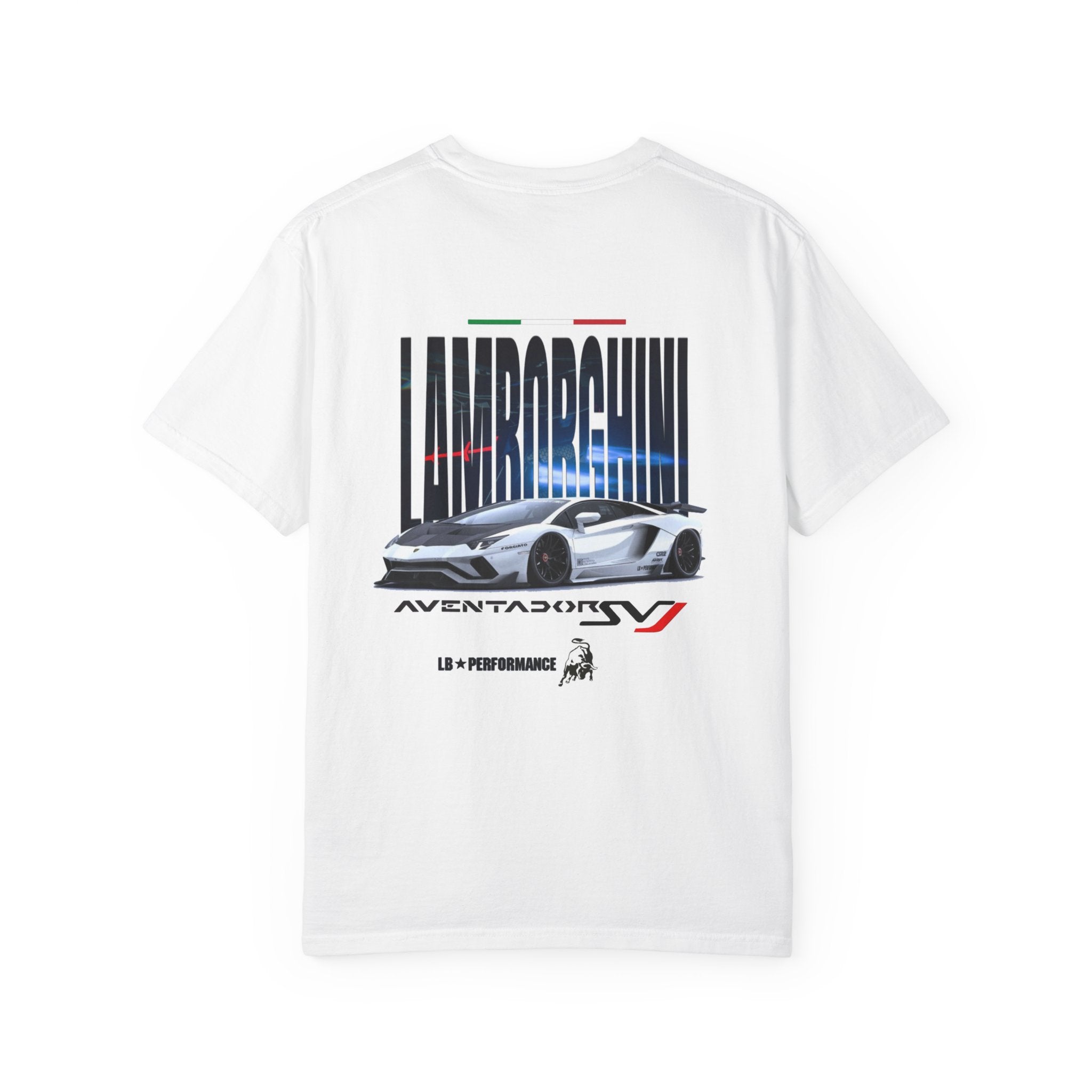 Lamborghini Aventador SVJ Graphic T-Shirt — Italian Supercar Logo Tee