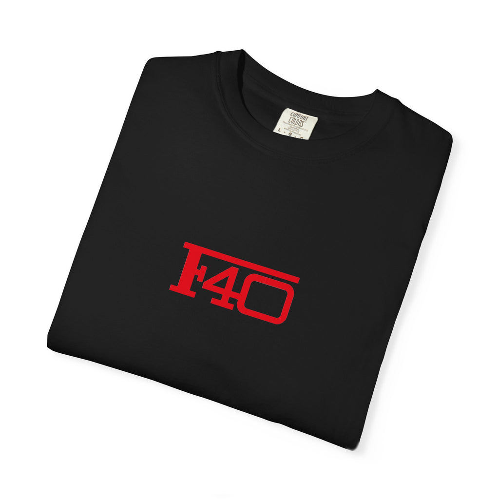 LIMITED FERRARI F40 Garment-Dyed T-shirt BUILT FOR REAL CAR ENTHUSIASTS