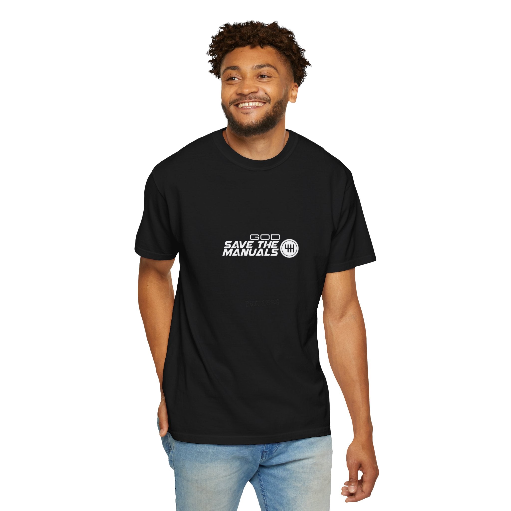 Manual Gear T-Shirt — "Save the Manuals" Christian Shift-Knob Shirt